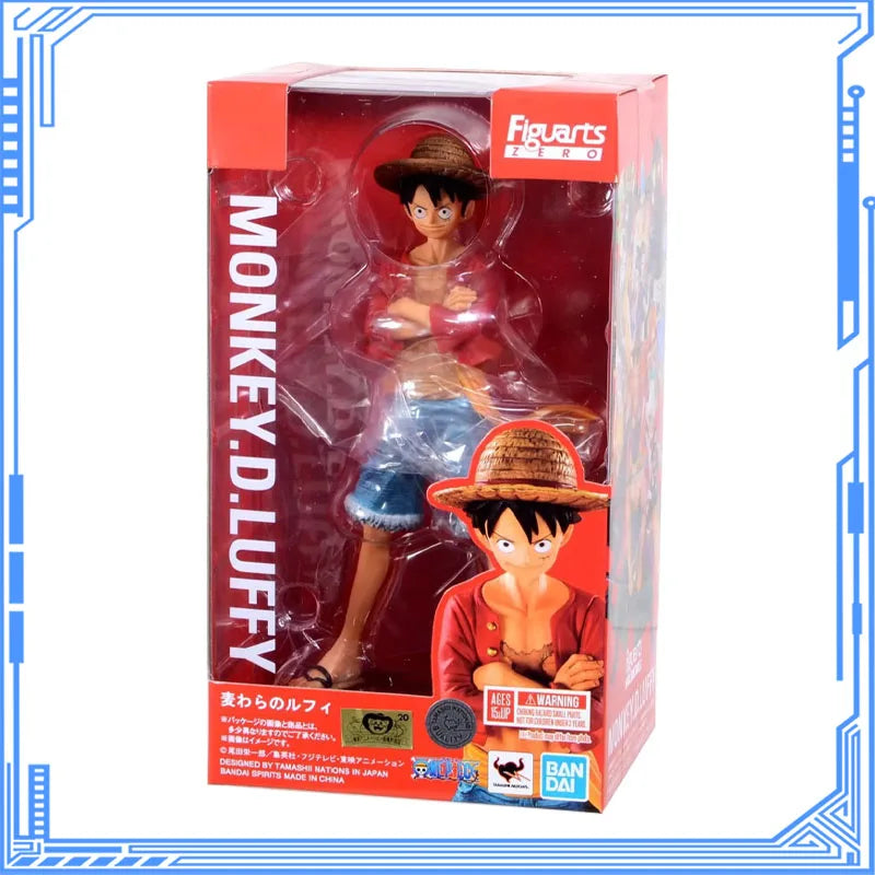 Bandai Genuine One Piece Model Kit Figuarts Zero Monkey D. Luffy Anime Action Figure Joints Movable Model Toys Christmas Gifts