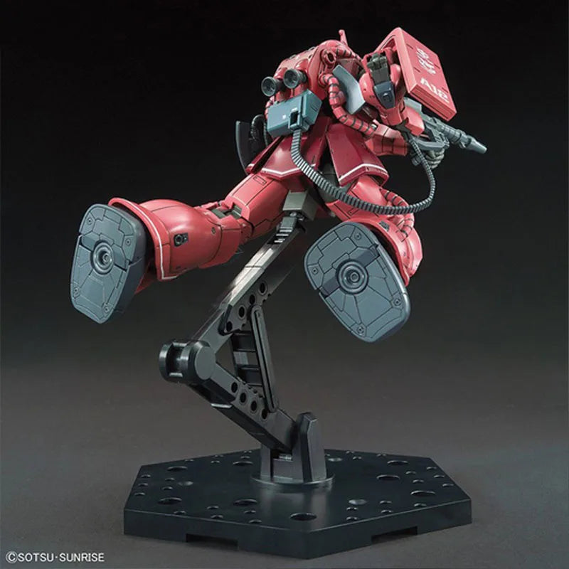 Bandai Genuine Gundam Model Kit HGGTO 1/144 MS-06S Zaku II Red Comet Action Figures Assembly Model for Boys Toys Christmas Gifts