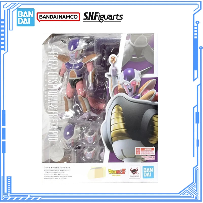 Bandai Genuine Dragon Ball Model Kit Anime Figures SHF Frieza First form & Frieza Pod Action Figure Collection Model Toys Gifts