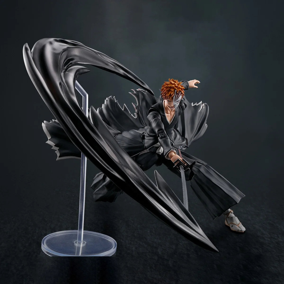 Bandai Genuine Bleach Model Kit SHF Kurosaki Ichigo Getsuga Tensho Joints Movable Action Figures Collection Finished Model Toys