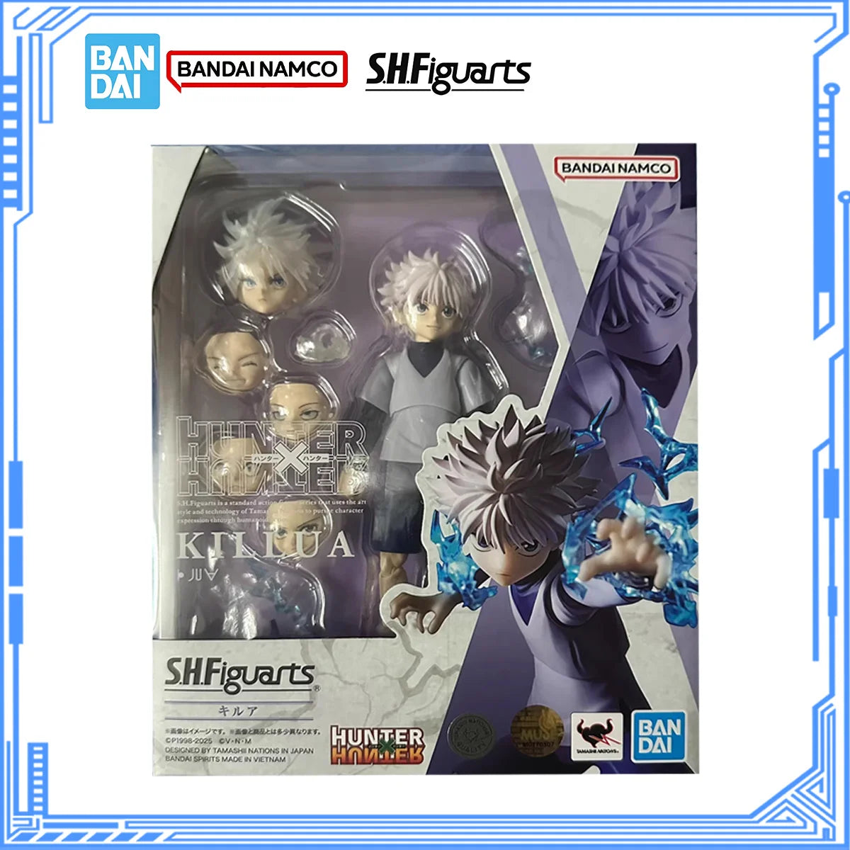 Bandai Genuine HUNTER×HUNTER Model Kit Anime Figures S.H.Figuarts Killua Zoldyck Action Figure Joints Movable Model Toys Gifts