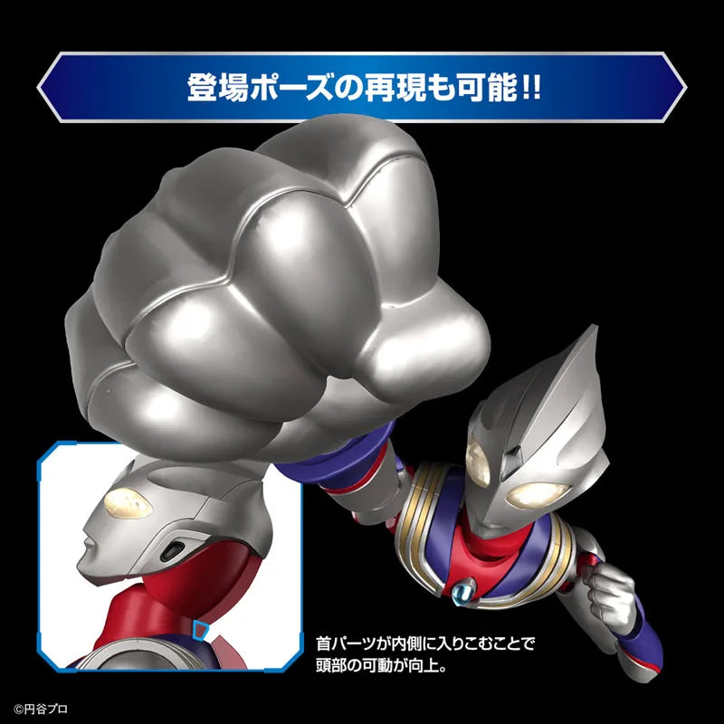 Bandai Genuine Ultraman Tiga Model Kit Figure-rise Standard Ultraman Tiga Multi Type Action Figures Assembly Model Toys Gifts