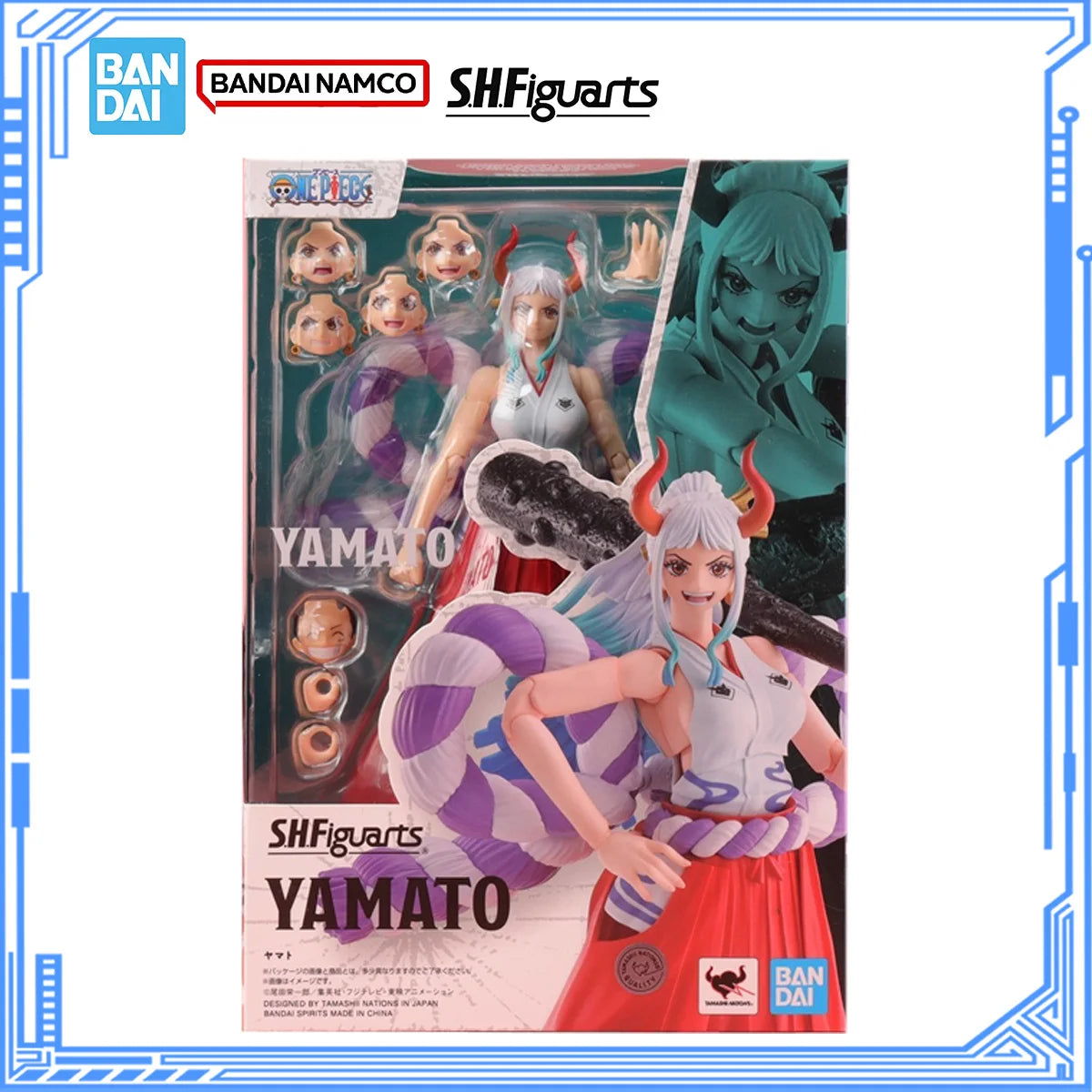 Bandai Genuine One Piece Model Kit Anime Figures SHF Yamato Joints Movable Action Figure Collection Model Toys Christmas Gifts