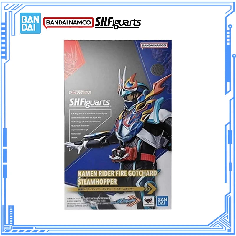 Bandai Genuine Kamen Rider Model Kit Anime Figures SHF Fire Gotchard Steamhopper Action Figure Collection Model for Toys Gifts