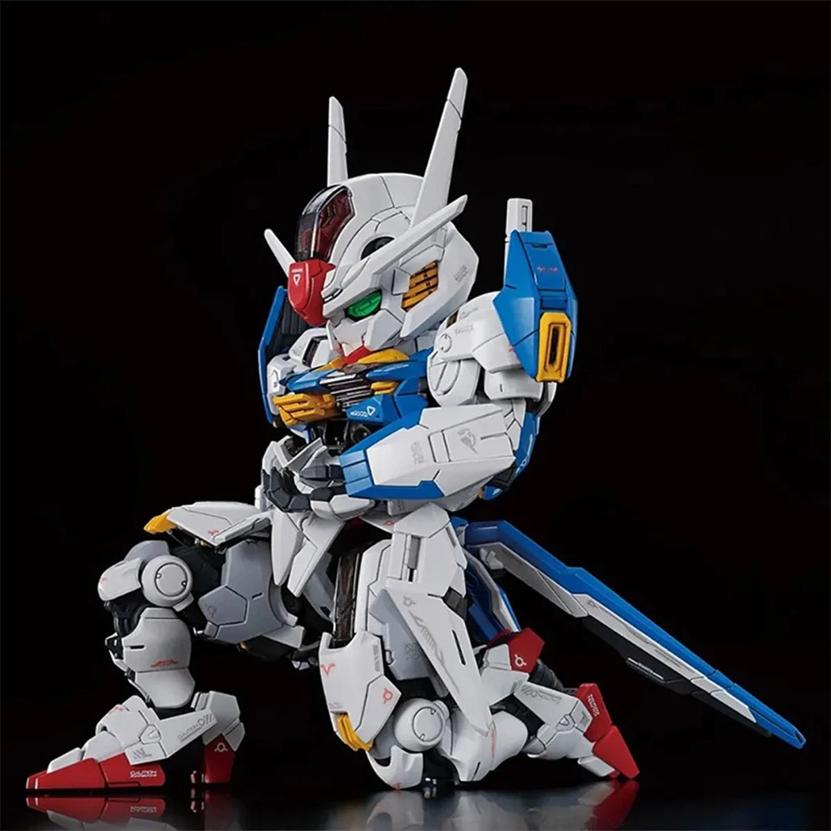Bandai Genuine Gundam Model Kit Anime Figure MGSD XVX-016 Gundam Aerial Action Figure Gunpla Joints Movable Model for Toys Gifts