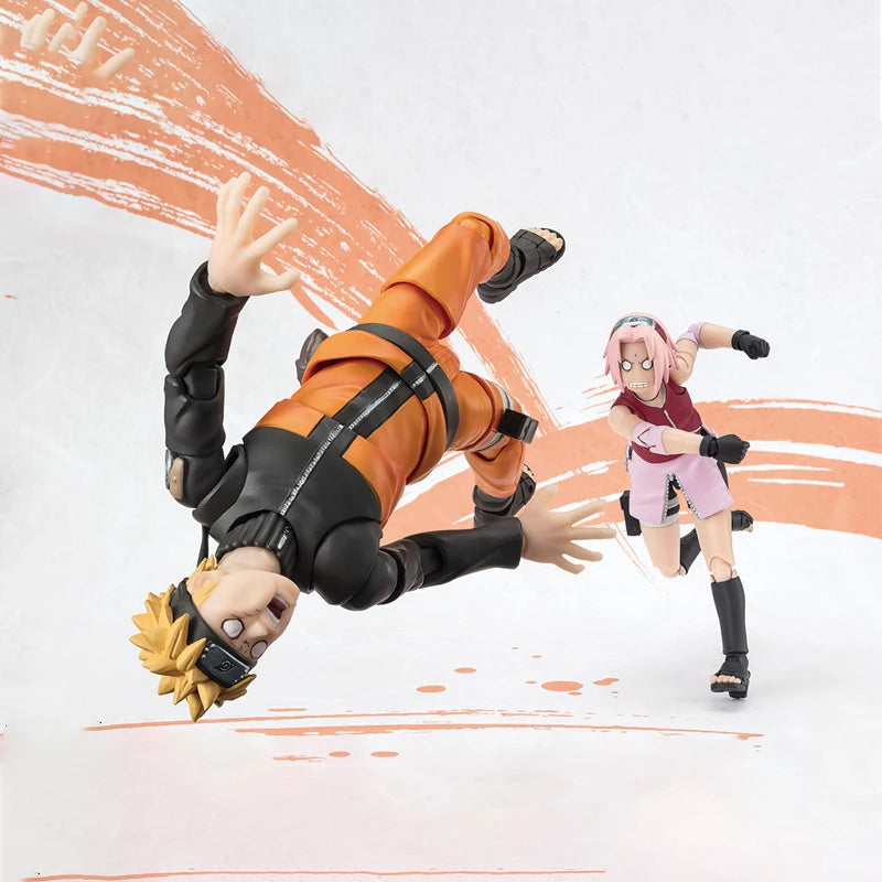 Bandai Genuine Naruto Model Kit Anime Figures SHF Sakura Haruno NarutoP99 Action Figure Collection Model for Kids Toys Gifts