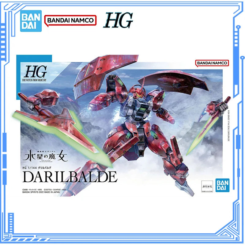Bandai Genuine Gundam Model Kit HG TWFM 1/144 Darilbalde Action Figures Collection Assembly Model for Boys Toys Christmas Gifts