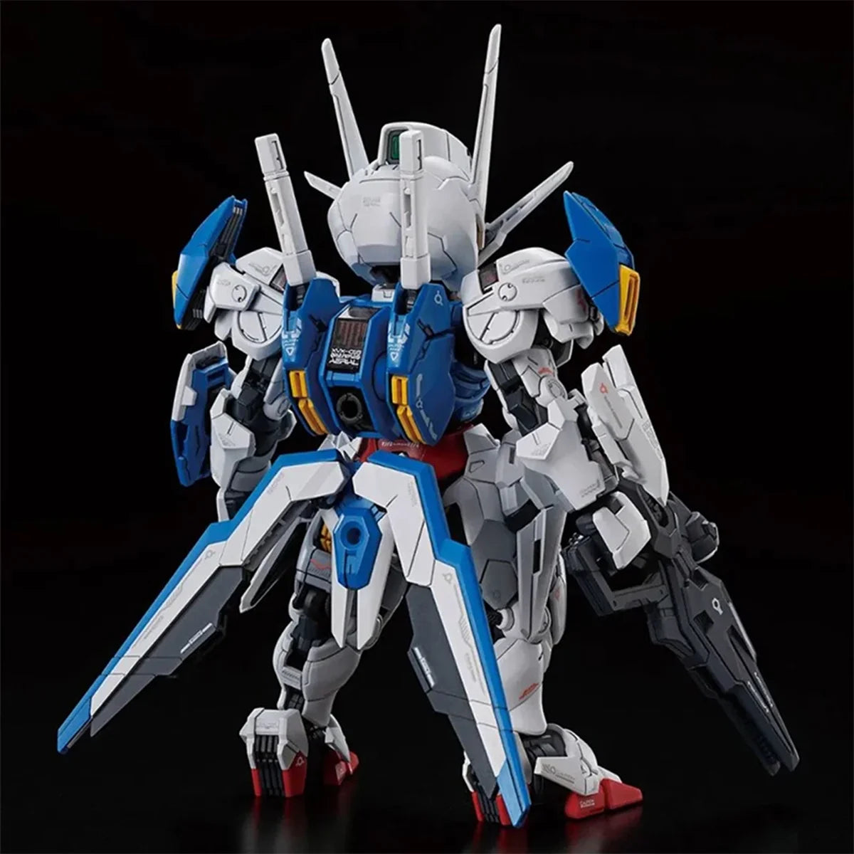 Bandai Genuine Gundam Model Kit Anime Figure MGSD XVX-016 Gundam Aerial Action Figure Gunpla Joints Movable Model for Toys Gifts