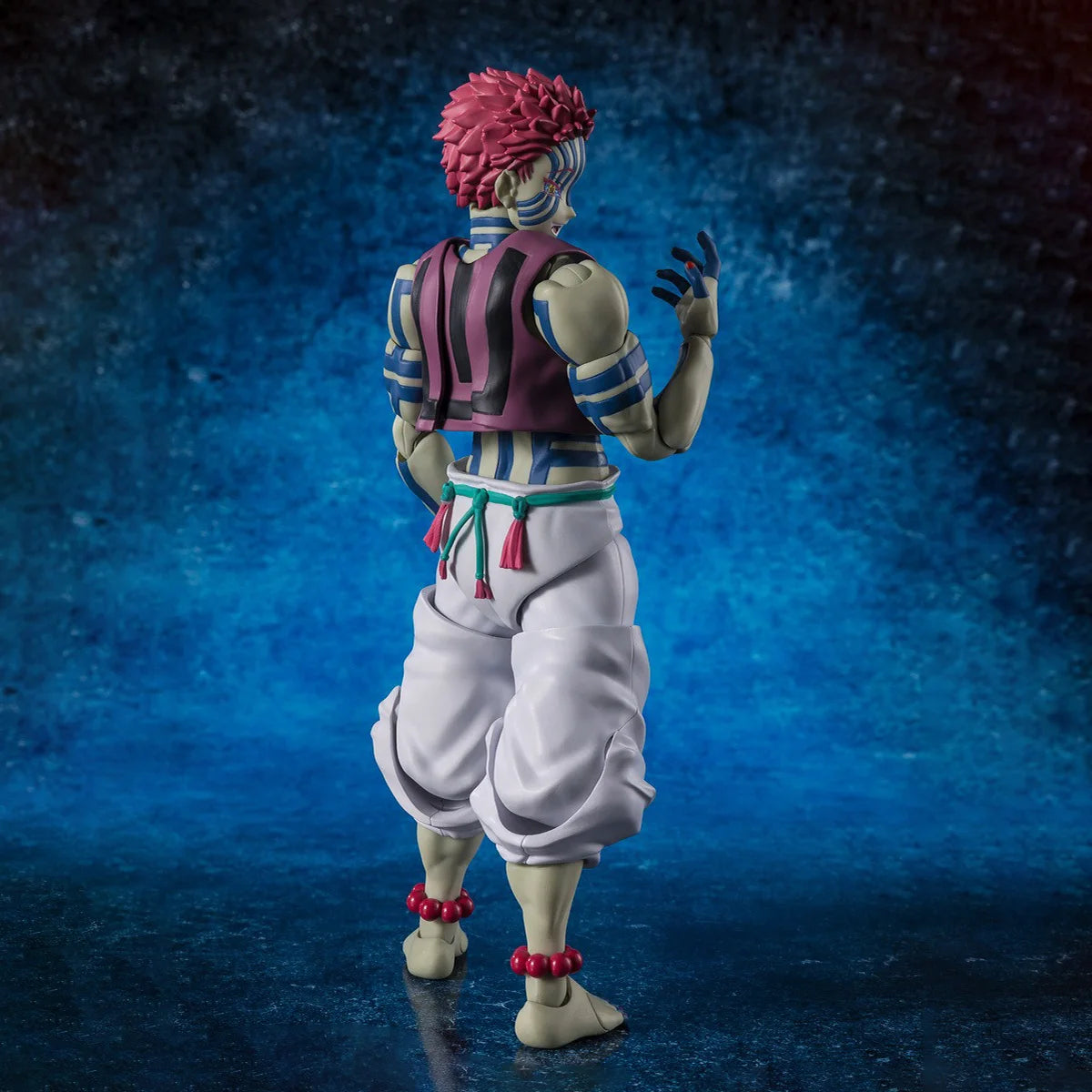 Bandai Genuine Demon Slayer Model Kit SHF Akaza Joints Movable Action Figures Collection Finished Model for Toys Christmas Gifts