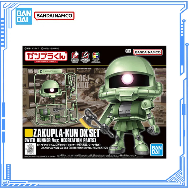 Bandai Genuine Gundam Model Kit Anime Figures Zakupla-Kun DX Set Mobile Suit Action Figure Collection Model for Kids Toys Gifts