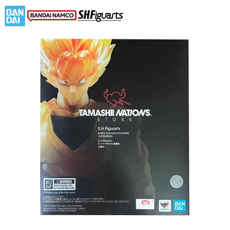 Bandai Genuine Dragon Ball Model Kit Anime Figures SHF Son Goku Z Fighters TNT Action Figure Collection Model Boys Toys Gifts