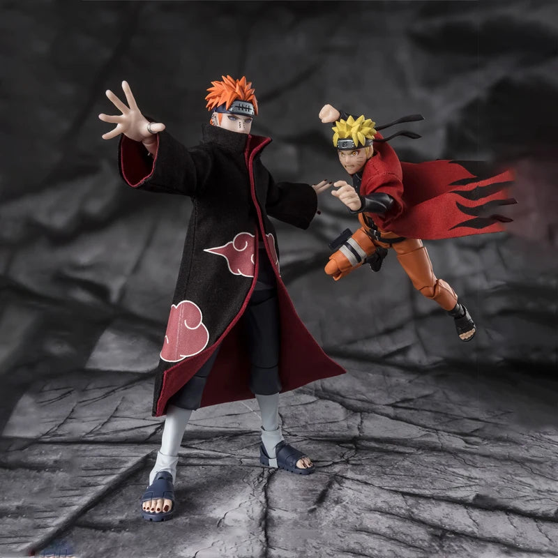 Bandai Genuine Naruto Model Kit Anime Figures SHF Pain Tendo The Six Paths Action Figure Collection Model for Kids Toys Gifts