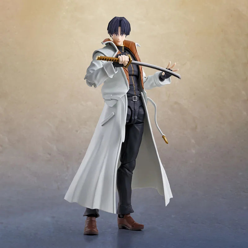 Bandai Genuine Rurouni Kenshin Model Kit Anime Figures SHF Shinomori aoshi Action Figure Collection Model Children's Toys Gifts