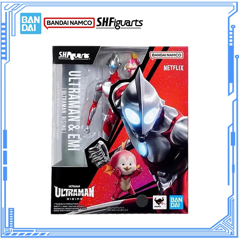 Bandai Genuine Ultraman: Rising Model Kit Anime Figures SHF Ultraman & Emi Action Figure Collection Model Children's Toys Gifts