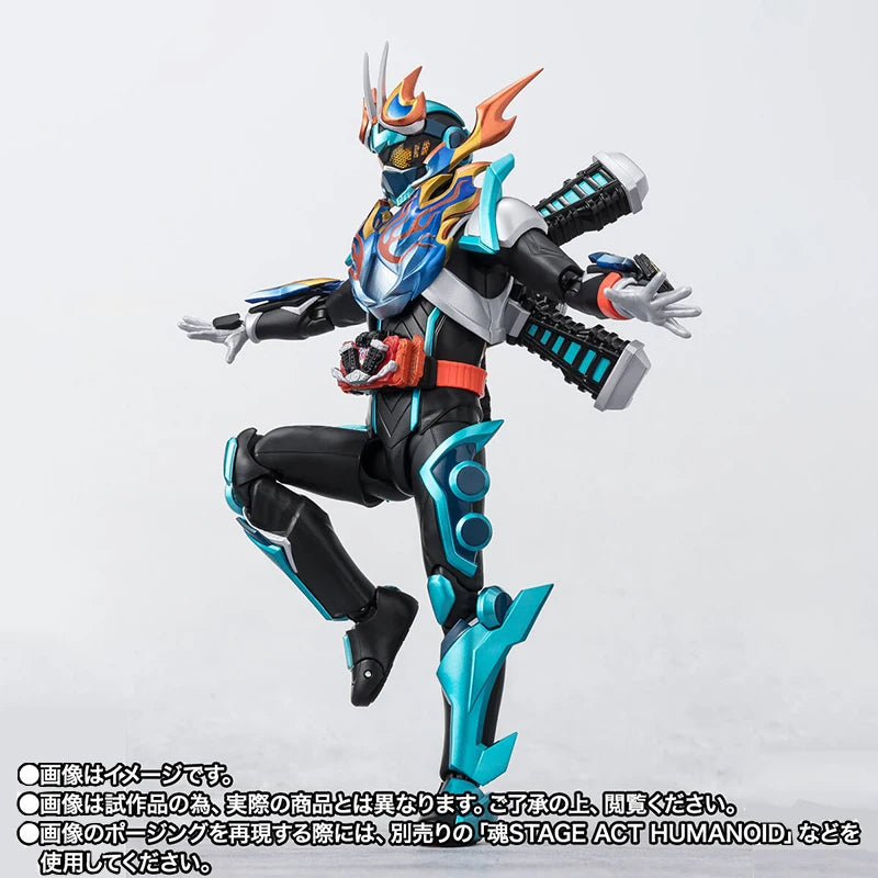 Bandai Genuine Kamen Rider Model Kit Anime Figures SHF Fire Gotchard Steamhopper Action Figure Collection Model for Toys Gifts