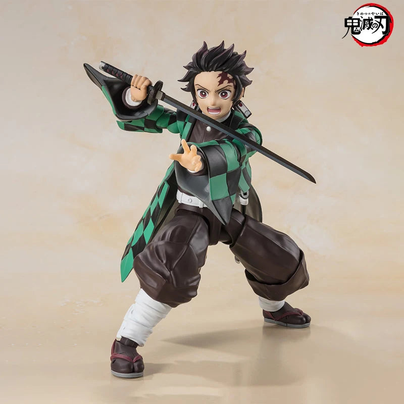 Bandai Genuine Demon Slayer Model Kit Anime Figures SHF Kamado Tanjirou Action Figure Collection Model for Children's Toys Gifts