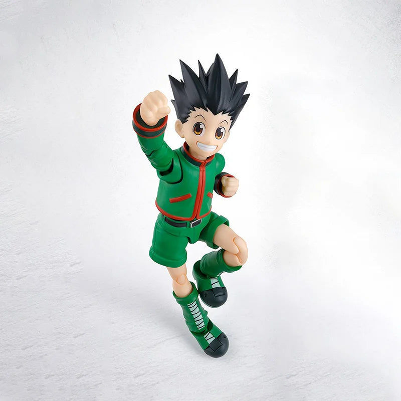Bandai Genuine Hunter Hunter Model Kit Anime Figures SHF Gon·Freecss Action Figure Collection Model for Children's Toys Gifts