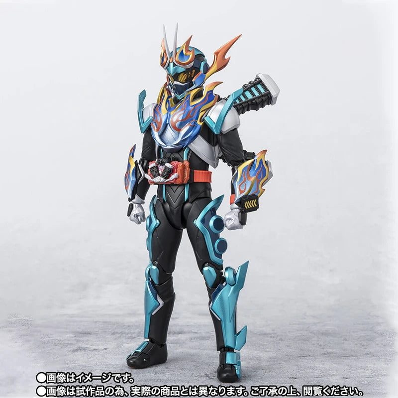 Bandai Genuine Kamen Rider Model Kit Anime Figures SHF Fire Gotchard Steamhopper Action Figure Collection Model for Toys Gifts