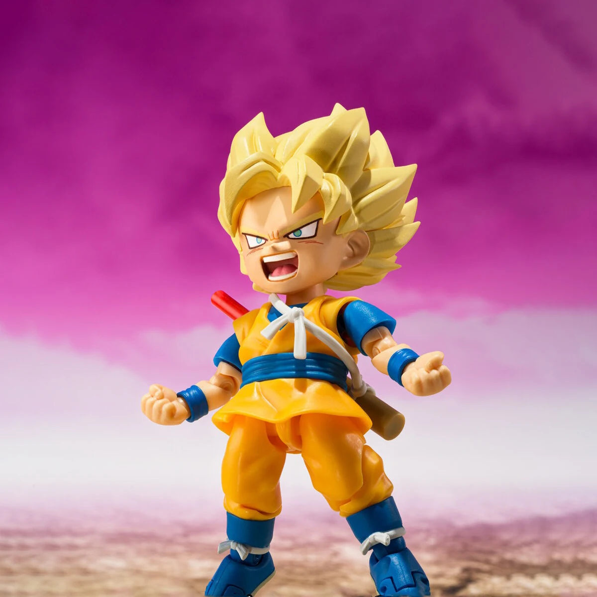 Bandai Genuine Dragon Ball DAIMA Model Kit S.H.Figuarts Super Saiyan Son Goku Mini Daima Action Figure Joints Movable Model Toys