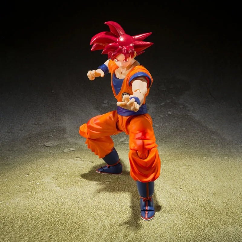 Bandai Genuine Dragon Ball Model Kit Anime Figures SHF Son Goku Righteous Hearts Action Figure Collection Model Boys Toys Gifts