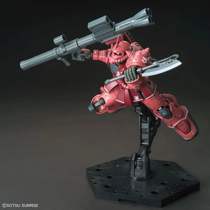 Bandai Genuine Gundam Model Kit HGGTO 1/144 MS-06S Zaku II Red Comet Action Figures Assembly Model for Boys Toys Christmas Gifts