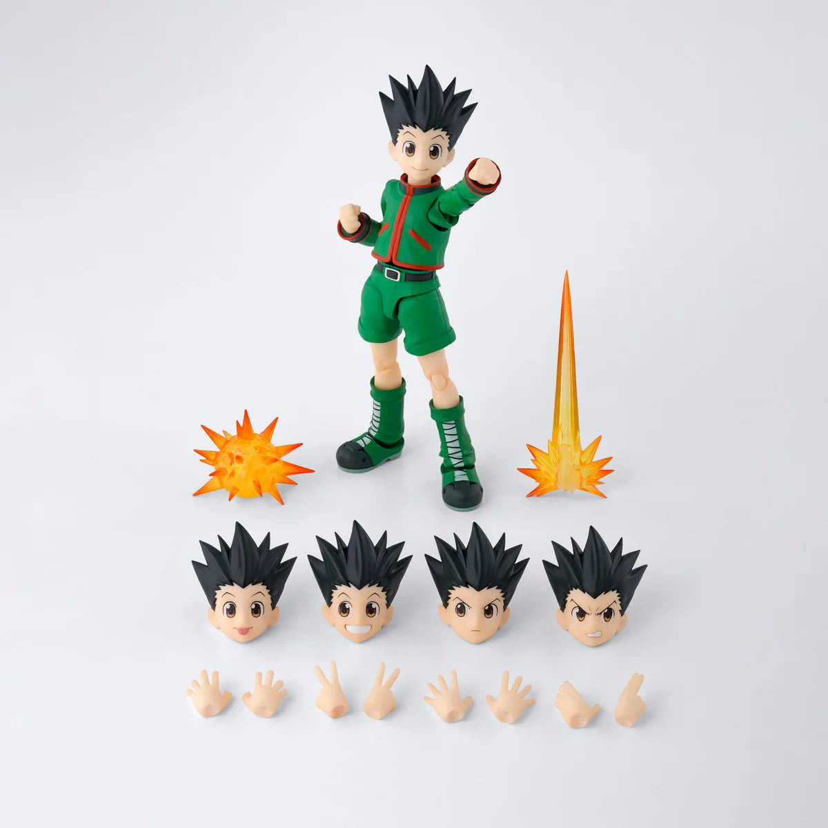 Bandai Genuine HUNTER×HUNTER Model Kit Anime Figures SHF Killua Zoldyck Gon Freecss Action Figure Joints Movable Model for Toys