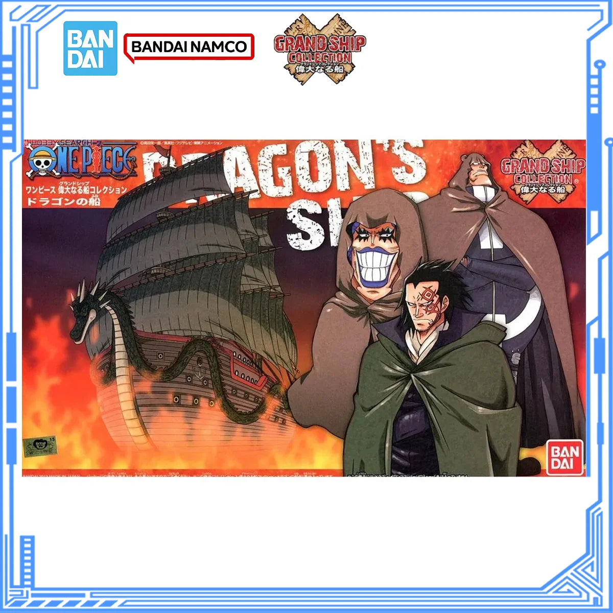 Bandai Genuine One Piece Model Kit Anime Figures Grand Ship Dragon's Ship Action Figures Collection Assembly Model Toys Gifts
