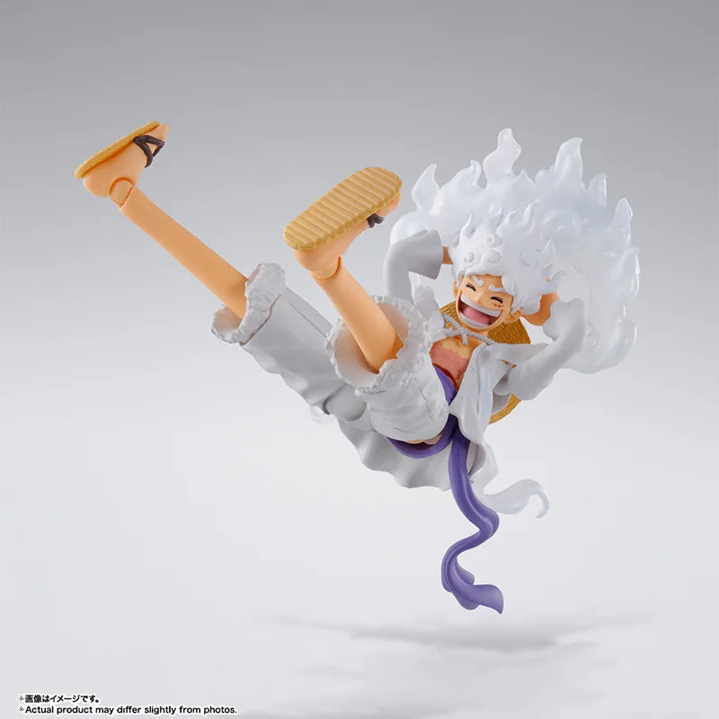 Bandai Genuine One Piece Model Kit Anime Figures SHF Monkey D. Luffy Gear5 Action Figure Collection Model for Kids Toys Gifts