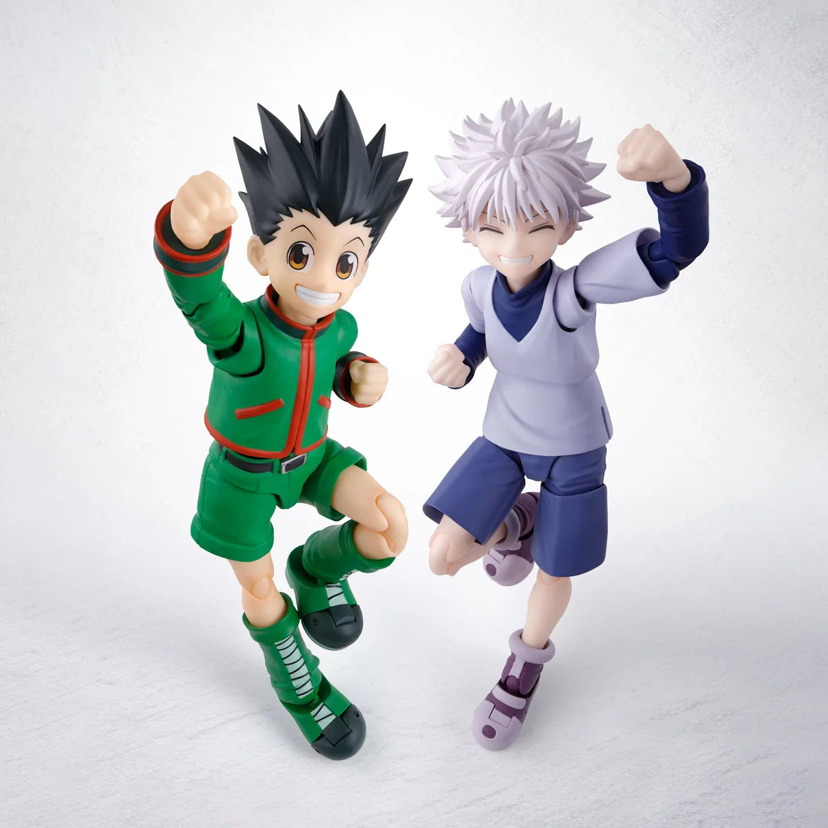 Bandai Genuine HUNTER×HUNTER Model Kit Anime Figures SHF Killua Zoldyck Gon Freecss Action Figure Joints Movable Model for Toys