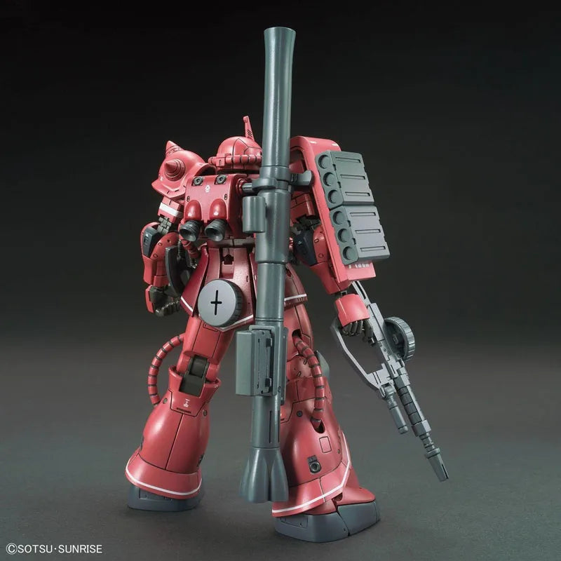 Bandai Genuine Gundam Model Kit HGGTO 1/144 MS-06S Zaku II Red Comet Action Figures Assembly Model for Boys Toys Christmas Gifts