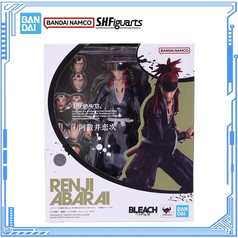 Bandai Genuine Bleach Model Kit Anime Figures SHF Abarai Renji Anime Action Figure Collection Model for Children's Toys Gifts