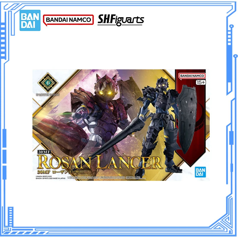 Bandai Genuine 30 Minutes Fantasy Model Kit Anime Figures 30MF Rosan Lancer Action Figure Collection Model for Boys Toys Gifts