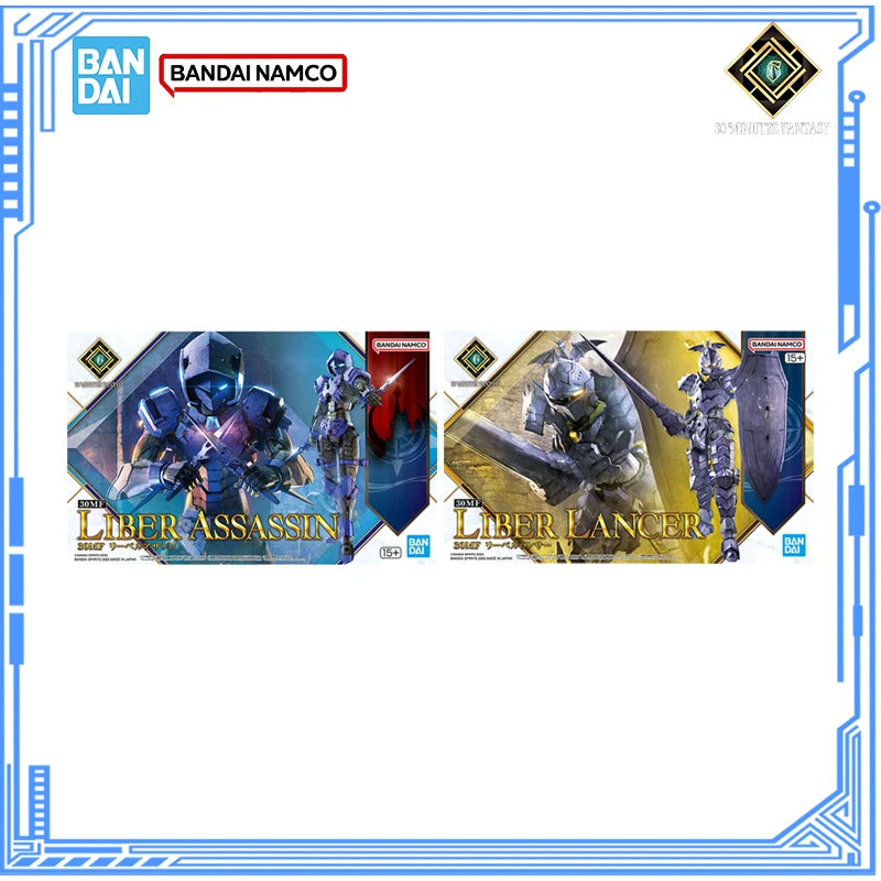 Bandai Genuine 30 Minutes Fantasy Model Kit Anime Figures 30MF Liber Assassin Liber Lancer Action Figure Collection Model Toys