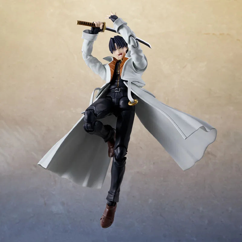Bandai Genuine Rurouni Kenshin Model Kit Anime Figures SHF Himura Kenshin Saito Hajime Shinomori aoshi Collection Model Toys