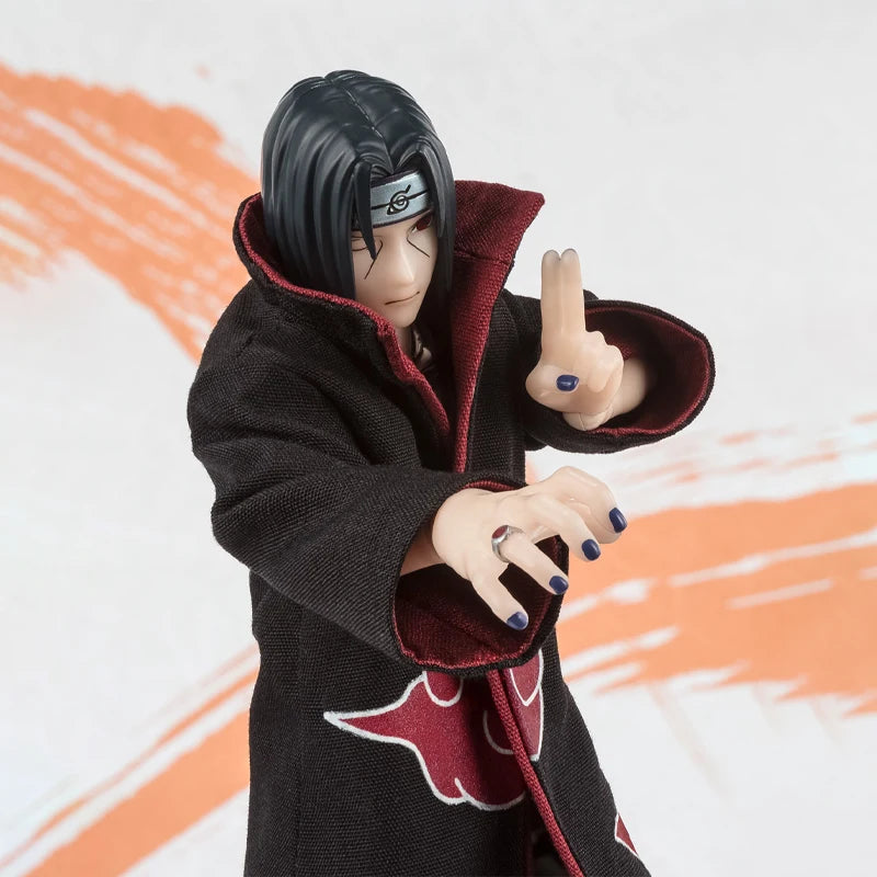 Bandai Genuine Naruto Model Kit Anime Figures SHF Uchiha Itachi NarutoP99 Action Figure Collection Model for Kids Toys Gifts