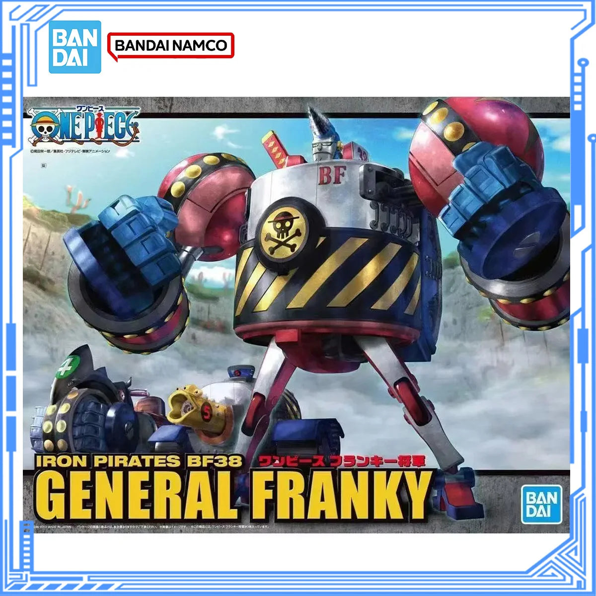 Bandai Genuine One Piece Model Kit Iron Pirates BF38 General Franky Action Figure Joints Movable Assembly Model Boys Toys Gifts