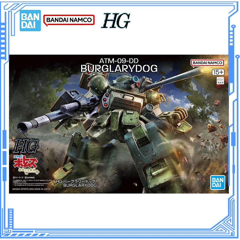 Bandai Genuine Armored Trooper Votoms Model Kit HG ATM-09-DD Burglarydog Action Figures Assembly Model Boys Toys Christmas Gifts