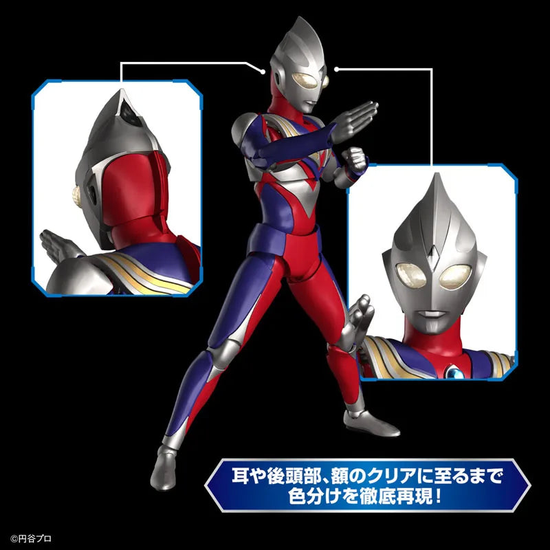 Bandai Genuine Ultraman Tiga Model Kit Figure-rise Standard Ultraman Tiga Multi Type Action Figures Assembly Model Toys Gifts