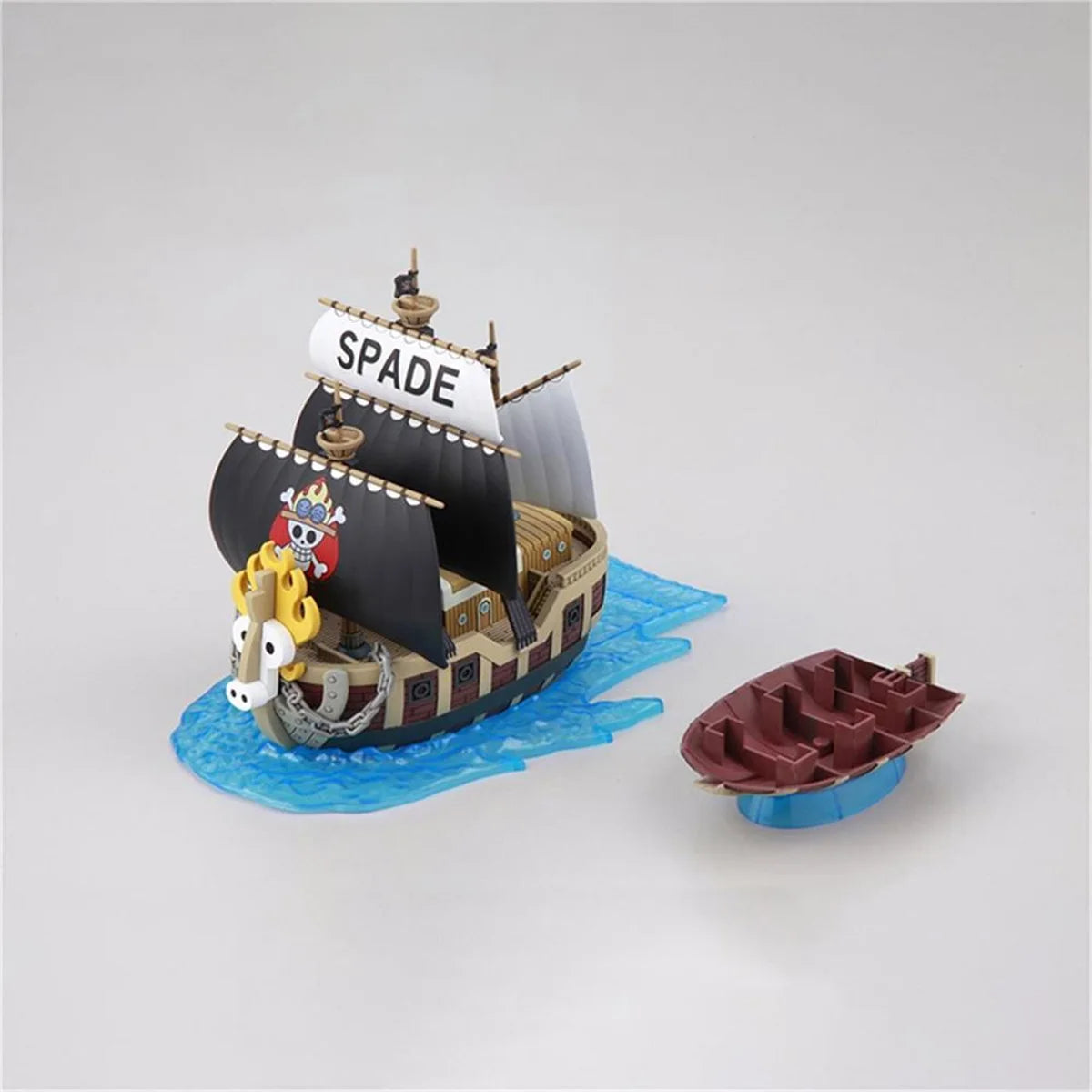 Bandai Genuine One Piece Model Kit Anime Figures Grand Ship Spade Pirates Ship Action Figure Assembly Model for Boys Toys Gifts