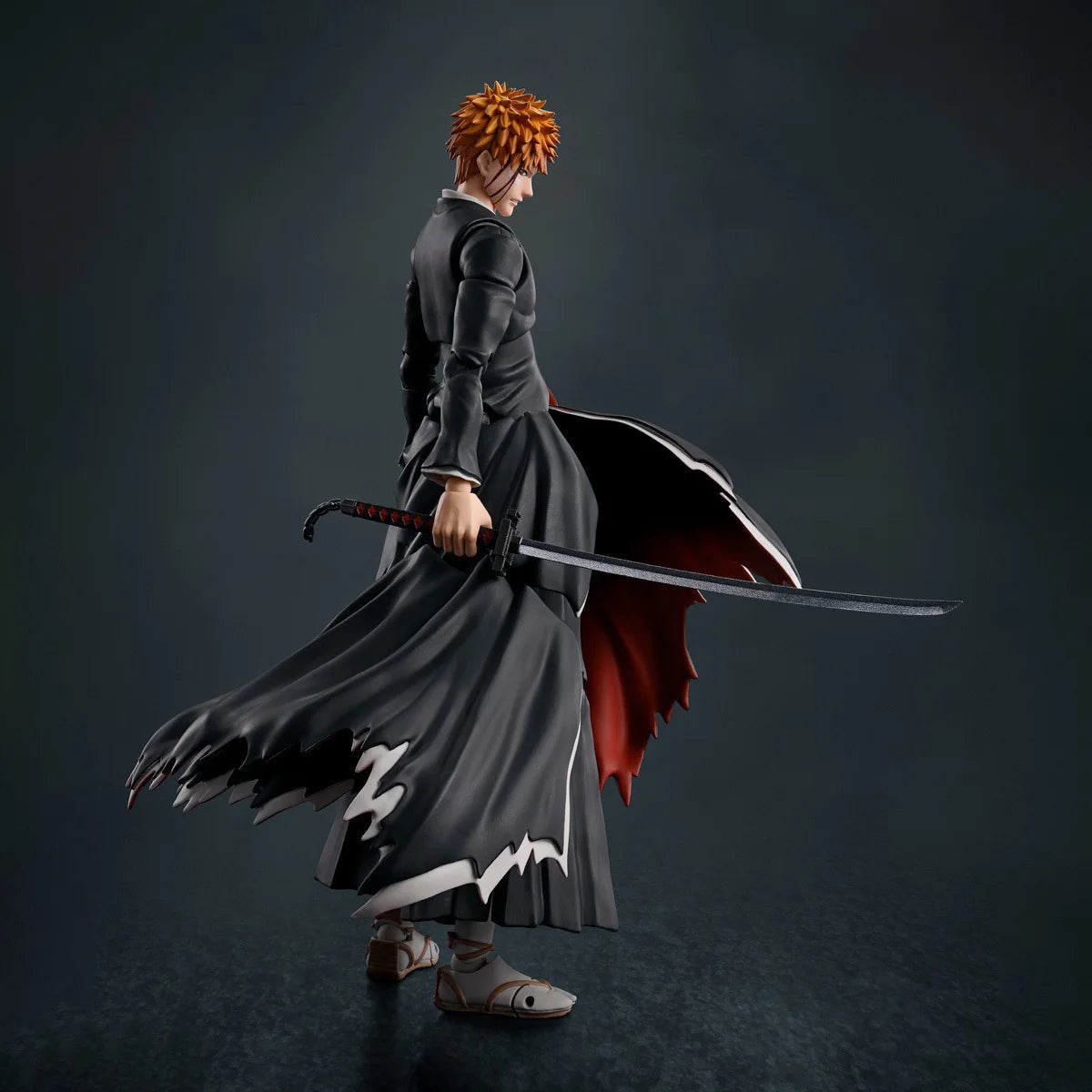 Bandai Genuine Bleach Model Kit SHF Kurosaki Ichigo Getsuga Tensho Joints Movable Action Figures Collection Finished Model Toys