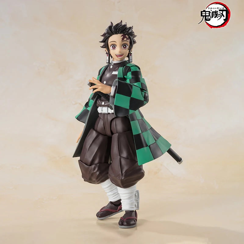 Bandai Genuine Demon Slayer Model Kit Anime Figures SHF Kamado Tanjirou Action Figure Collection Model for Children's Toys Gifts