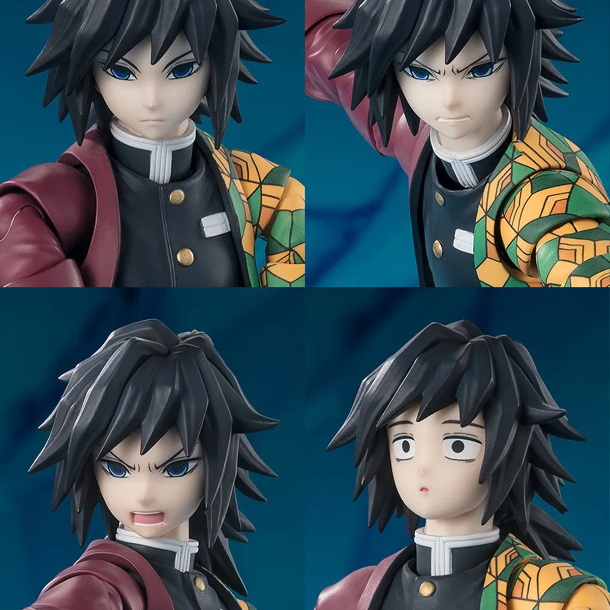 Bandai Genuine Demon Slayer Model Kit SHF Tomioka Giyuu Joints Movable Action Figures Collection Finished Model Boys Toys Gifts