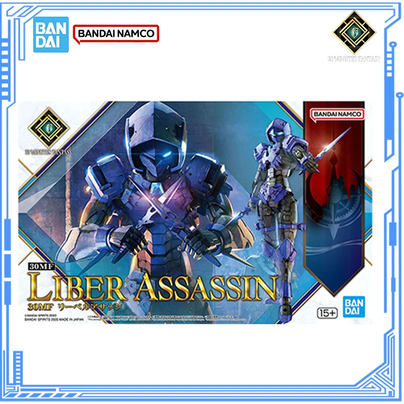 Bandai Genuine 30 Minutes Fantasy Model Kit Anime Figures 30MF Liber Assassin Liber Lancer Action Figure Collection Model Toys