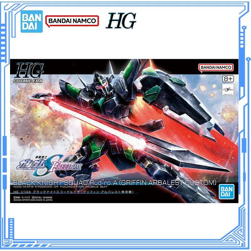 Bandai Genuine Gundam Model Kit HGCE 1/144 Black Knight Squad Rud-ro.A Action Figures Assembly Model Kids Toys Christmas Gifts