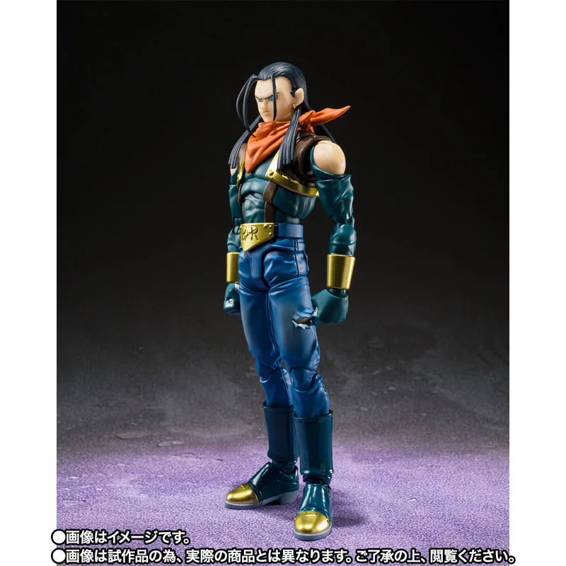 Bandai Genuine Dragon Ball GT Model Kit Anime Figures SHF Super Android 17 Action Figure Collection Model for Kids Toys Gifts