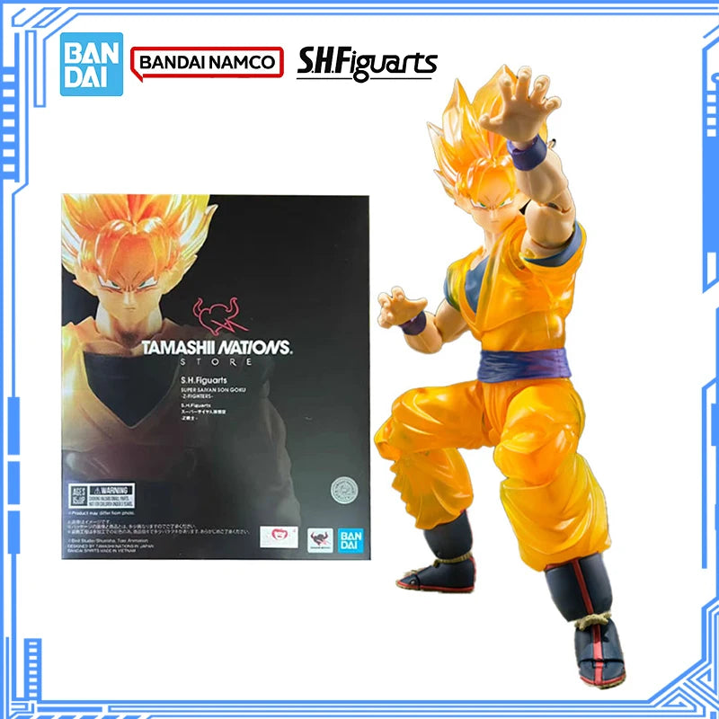 Bandai Genuine Dragon Ball Model Kit Anime Figures SHF Son Goku Z Fighters TNT Action Figure Collection Model Boys Toys Gifts