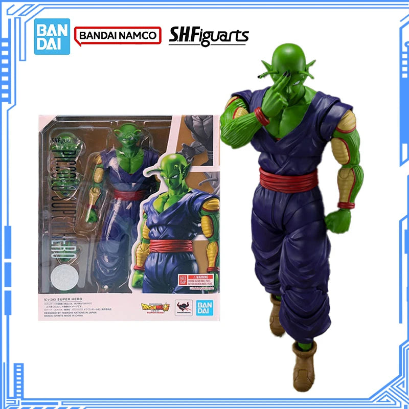 Bandai Genuine Dragon Ball Super Model Kit Anime Figures SHF Piccolo Super Hero Action Figure Collection Model Boys Toys Gifts
