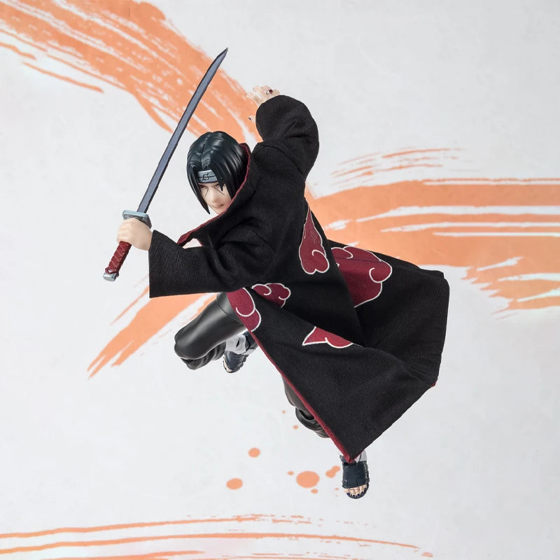 Bandai Genuine Naruto Model Kit Anime Figures SHF Uchiha Itachi NarutoP99 Action Figure Collection Model for Kids Toys Gifts