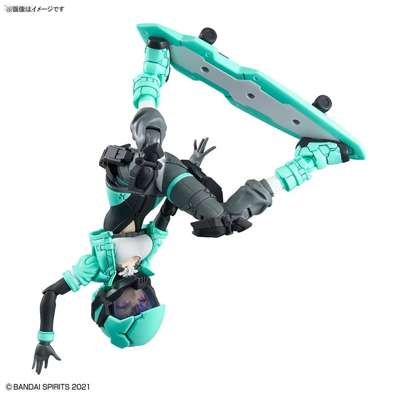 Bandai Genuine 30MS Model Kit 30MS Rydira [Color A] Skateboard Clothing Action Figure Joints Movable Model for Boys Toys Gifts