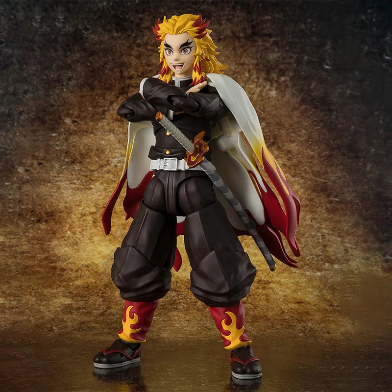 Bandai Demon Slayer Model Kit SHF Zenitsu Agatsuma Nezuko Tanjirou Akaza Kyoujurou Rengoku Giyuu Tomioka Collection Model Toys